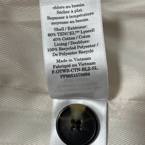 NEW Everlane The Sleeveless Blazer in Buttersmooth Womens 0 Canvas Vest - Picture 14 of 14